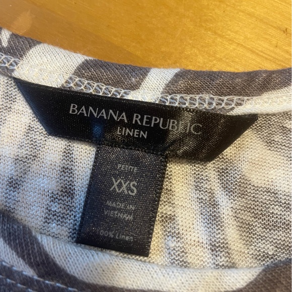 Banana Republic Zebra Print Linen Tank Top - Picture 3 of 7